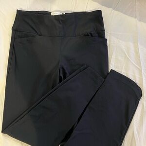 Lady Hagen Black Leggings with Wide Waistband and Matte Finish